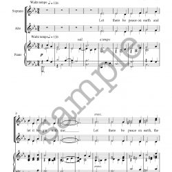 Christmas Choir Music Let There Be Peace On Earth - SSA(A)